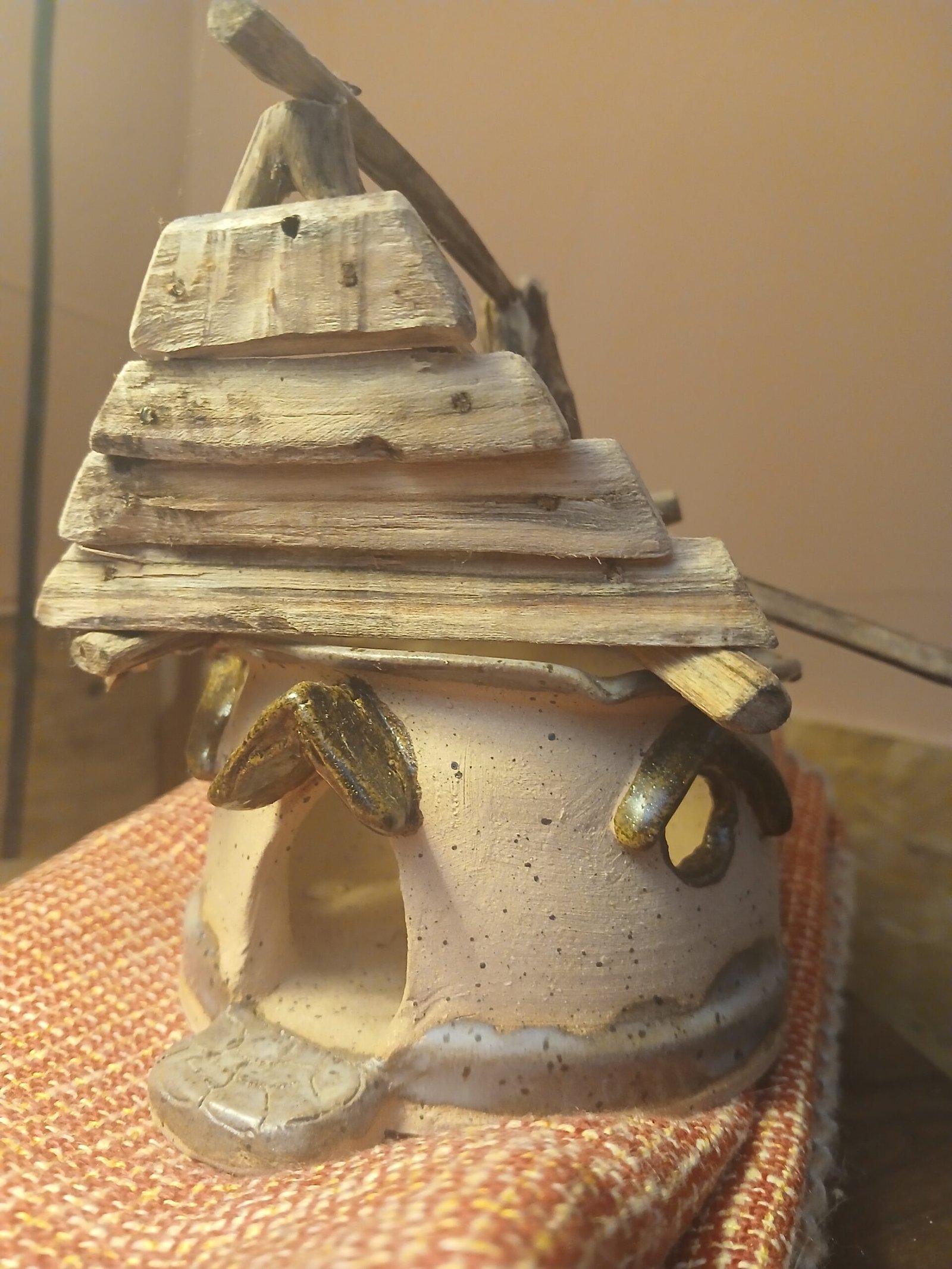 Ceramic house by Carteret Banks sculptor
